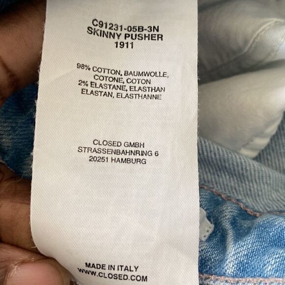 Closed Italian Light-washed Denim Jeans 26 - Picture 8 of 9